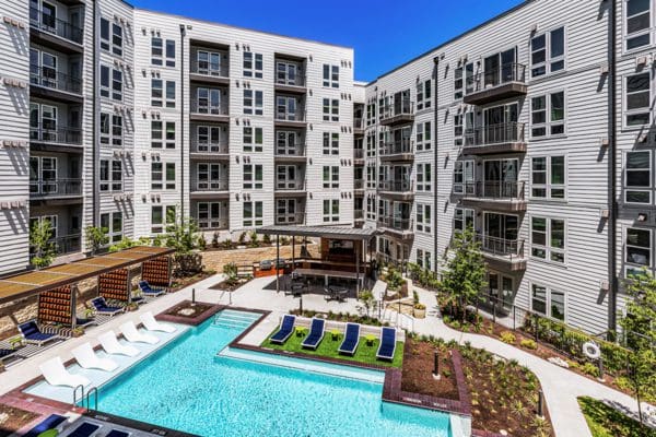 Outdoor Pool at Korina on the Grove in Austin texas